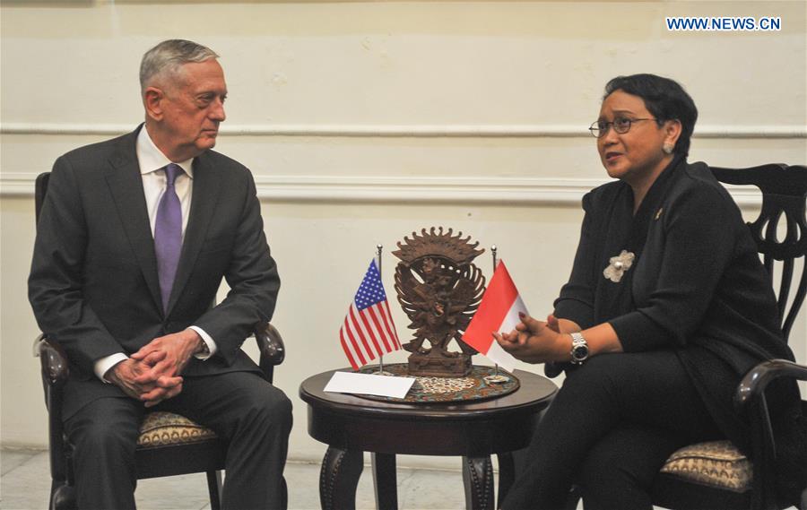 INDONESIA-JAKARTA-UNITED STATES-JAMES MATTIS-VISIT