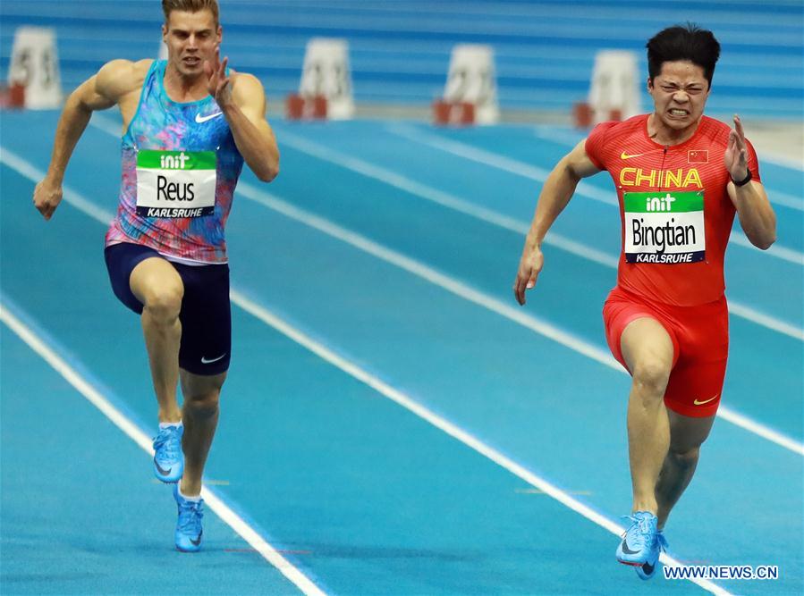 (SP)GERMANY-KARLSRUHE-IAAF WORLD INDOOR TOUR-MEN'S 60M