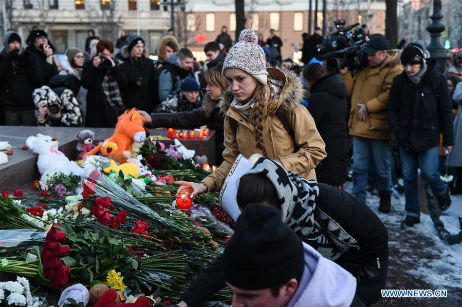 RUSSIA-MOSCOW-KEMEROVO-FIRE-MOURNING