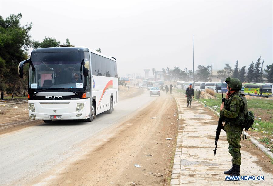 SYRIA-DAMASCUS-EASTERN GHOUTA-REBELS-FAMILIES-EVACUATION