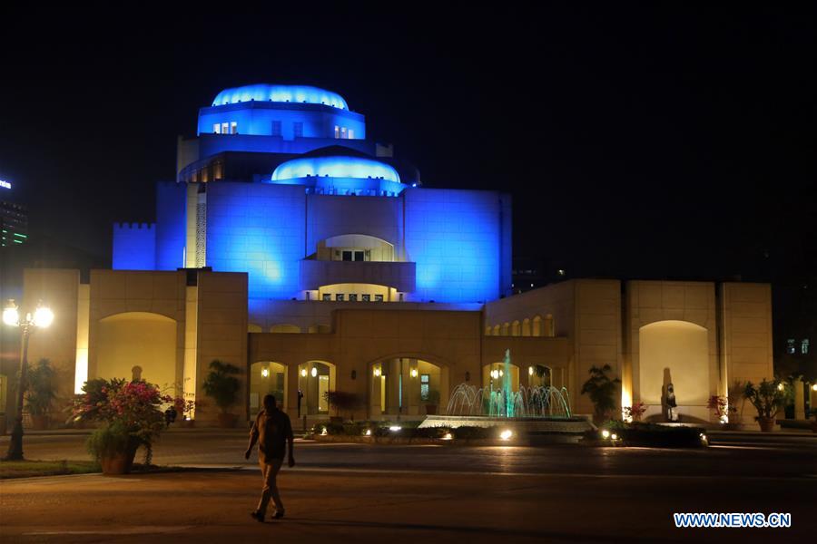 EGYPT-CAIRO-WORLD AUTISM AWARENESS DAY-ILLUMINATION