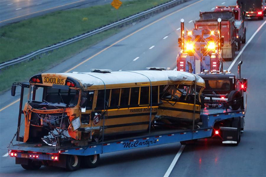 U.S.-NEW JERSEY-SCHOOL BUS-DUMP TRUCK-CRASH