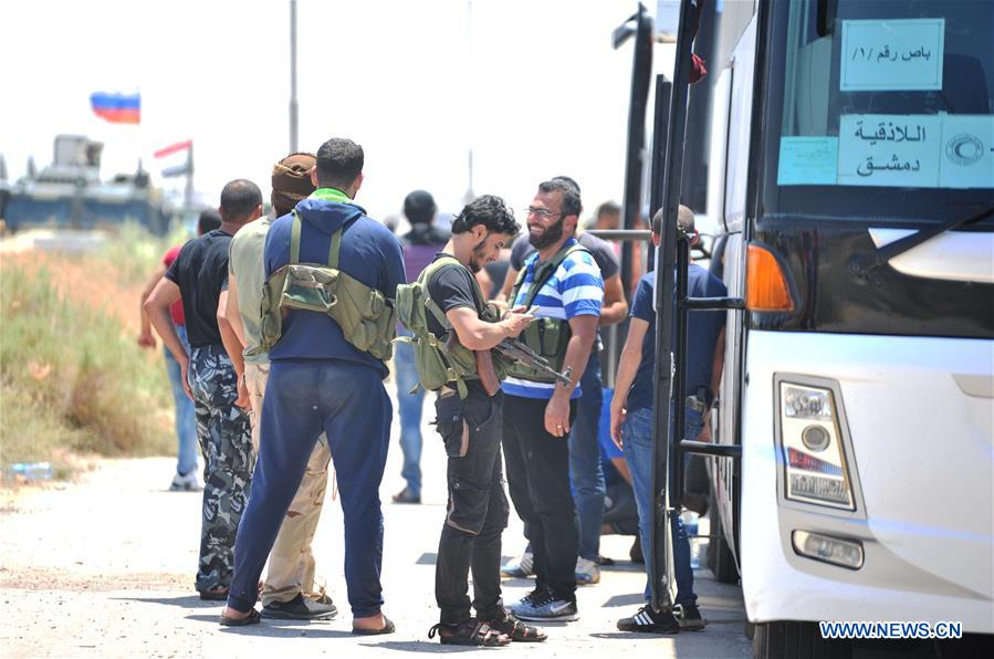 SYRIA-DARAA-REBEL-EVACUATION