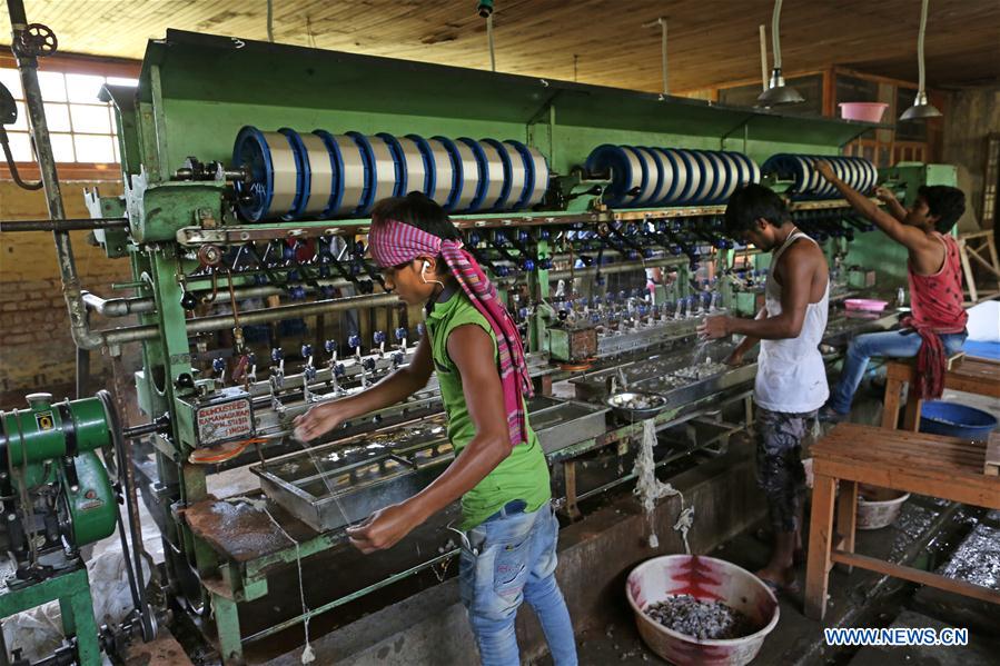 INDIAN-CONTROLLED KASHMIR-SRINAGAR-HISTORIC SILK FACTORY-REOPEN