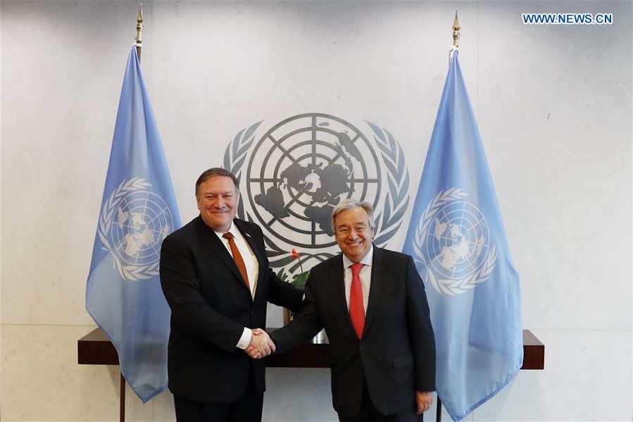 UN-NEW YORK-U.S.-POMPEO-GUTERRES-MEETING