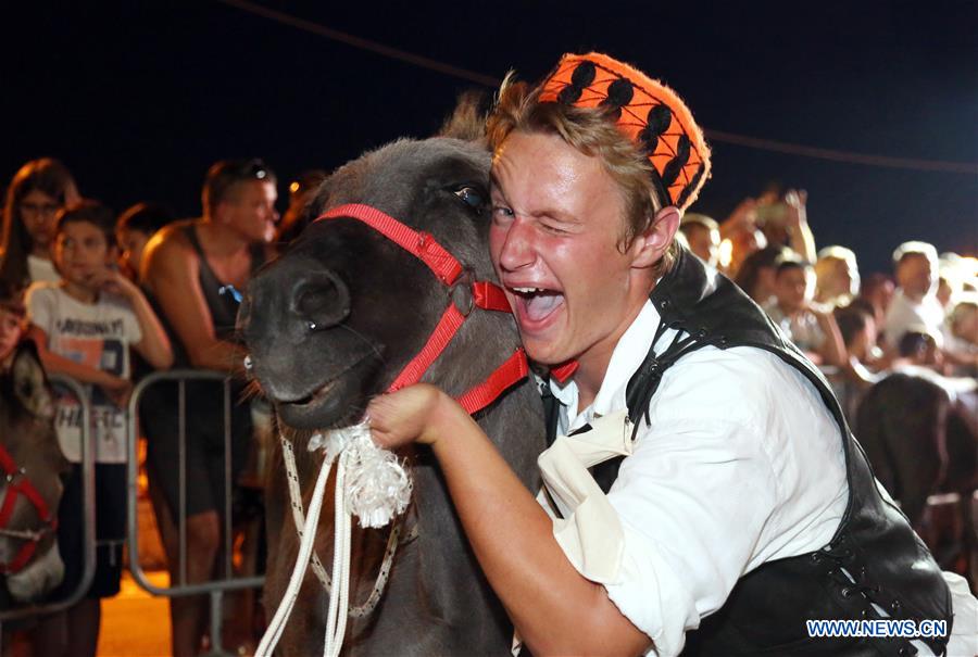 CROATIA-TRIBUNJ-TRADITIONAL DONKEY RACE