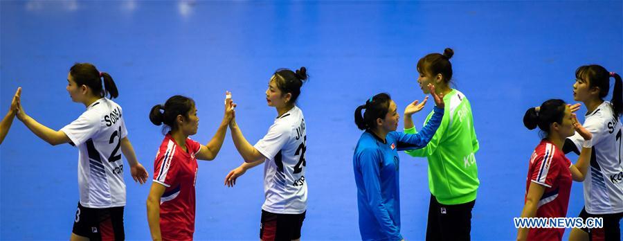 (SP)INDONESIA-JAKARTA-ASIAN GAMES-HANDBALL-DPRK VS SKOREA