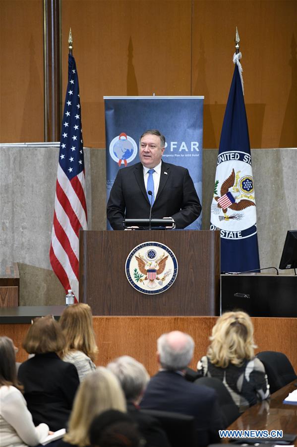 U.S.-WASHINGTON D.C.-POMPEO-WORLD AIDS DAY