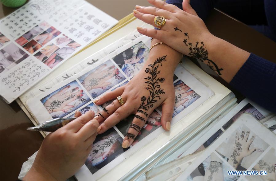 MIDEAST-GAZA-HENNA-DAILY LIFE