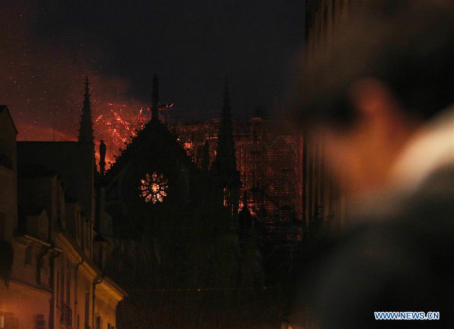 FRANCE-PARIS-NOTRE DAME CATHEDRAL-FIRE