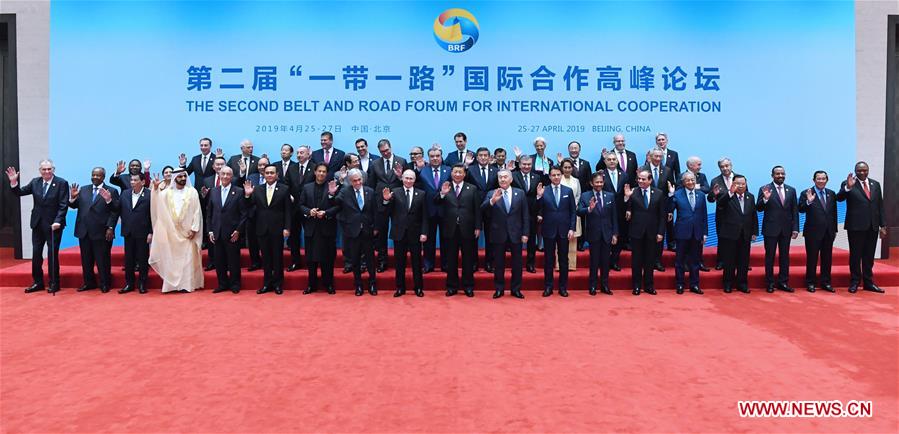 (BRF)CHINA-BEIJING-BELT AND ROAD FORUM-LEADERS' ROUNDTABLE-GROUP PHOTO (CN)