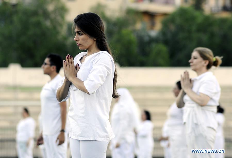 SYRIA-DAMASCUS-INTERNATIONAL YOGA DAY