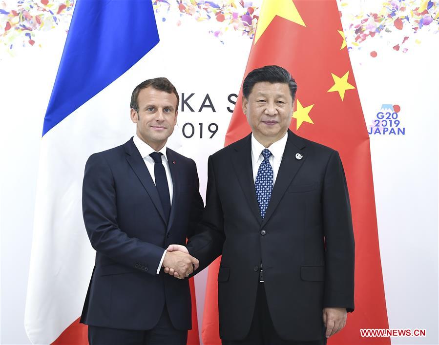 JAPAN-OSAKA-XI JINPING-EMMANUEL MACRON-MEETING