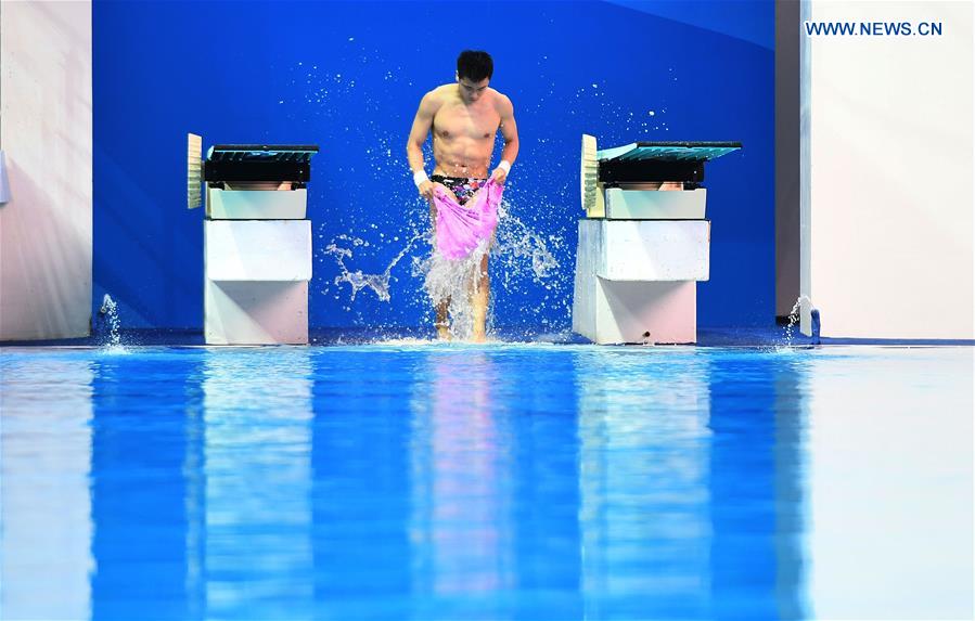 (SP)SOUTH KOREA-GWANGJU-FINA WORLD CHAMPIONSHIPS-ARTISTIC SWIMMING-MEN'S 3M SYNCHRO SPRINGBOARD