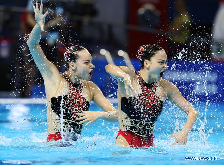 (SP)SOUTH KOREA-GWANGJU-FINA WORLD CHAMPIONSHIPS-ARTISTIC SWIMMING-WOMEN DUET FREE PRELIMINARY