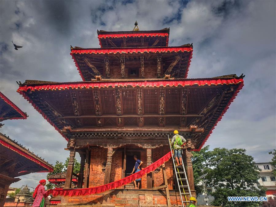 NEPAL-KATHMANDU-INDRAJATRA FESTIVAL-PREPARATION