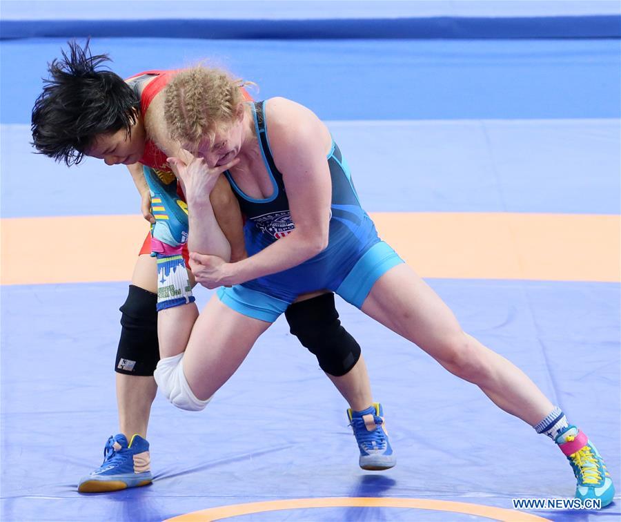 (SP)CHINA-WUHAN-7TH MILITARY WORLD GAMES-WRESTLING