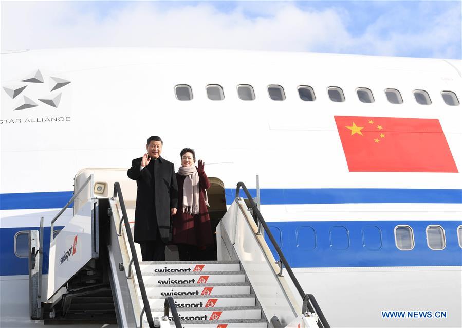 SWITZERLAND-ZURICH-CHINA-XI JINPING-ARRIVAL