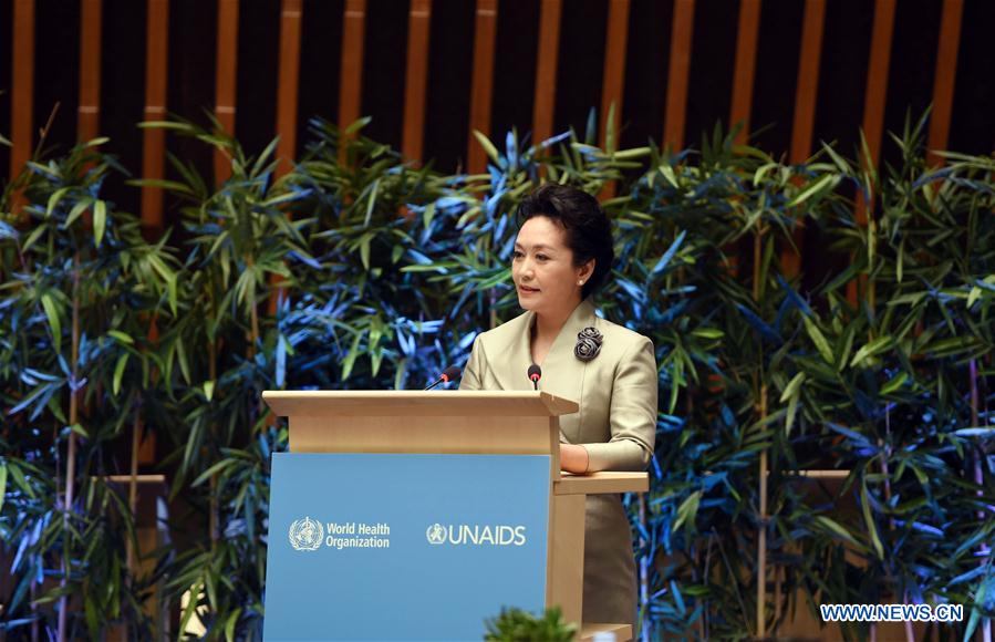 SWITZERLAND-GENEVA-PENG LIYUAN-WHO GOODWILL AMBASSADOR-CEREMONY