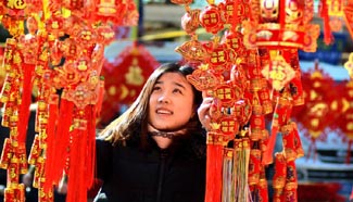 People in China busy with doing festival shopping