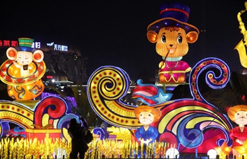 Tourists enjoy lantern show in Jiangsu